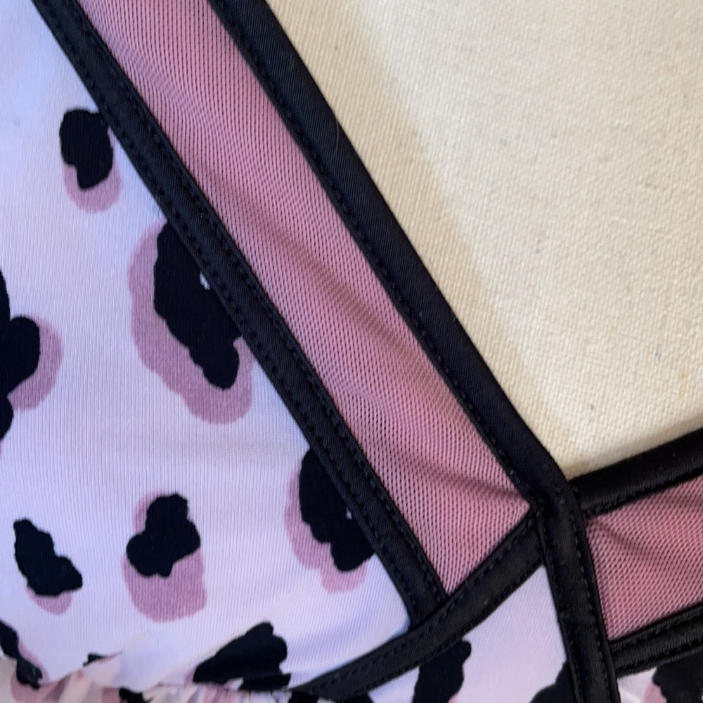 Alfani pink/black leopard print pajama set size s - Picture 2 of 14